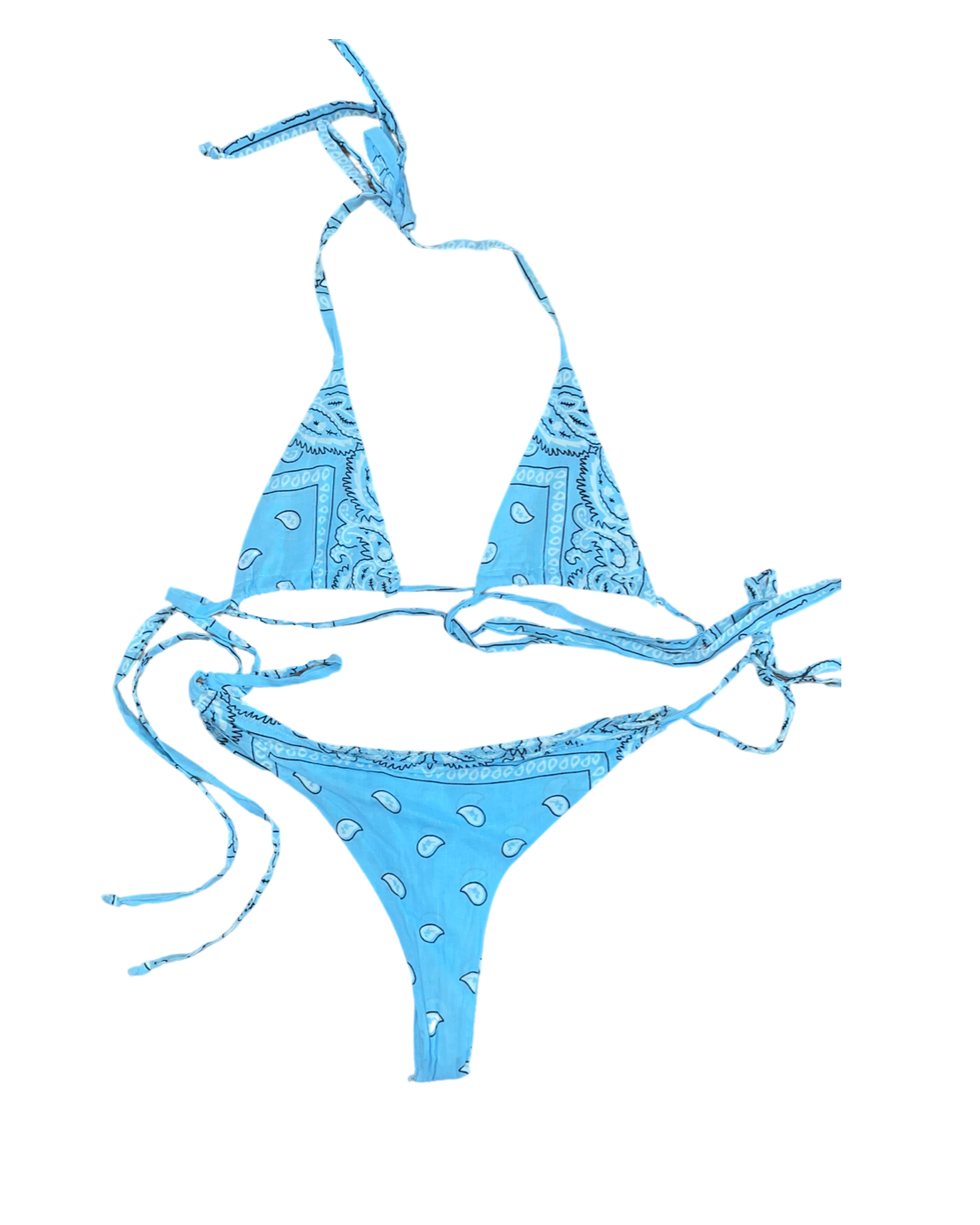 Sky Blue Bandana Kini Set
