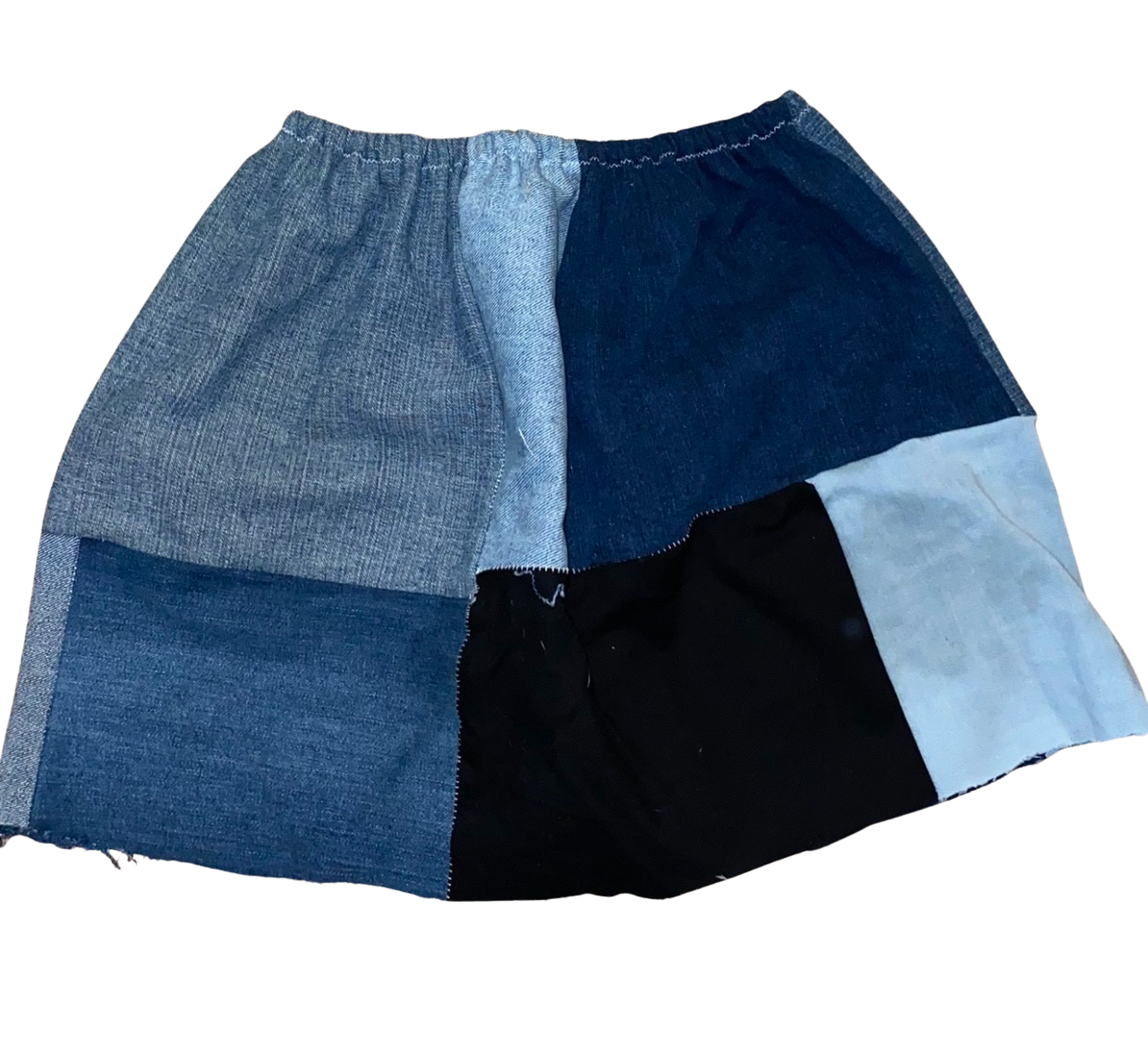 Denim Patch Skirt