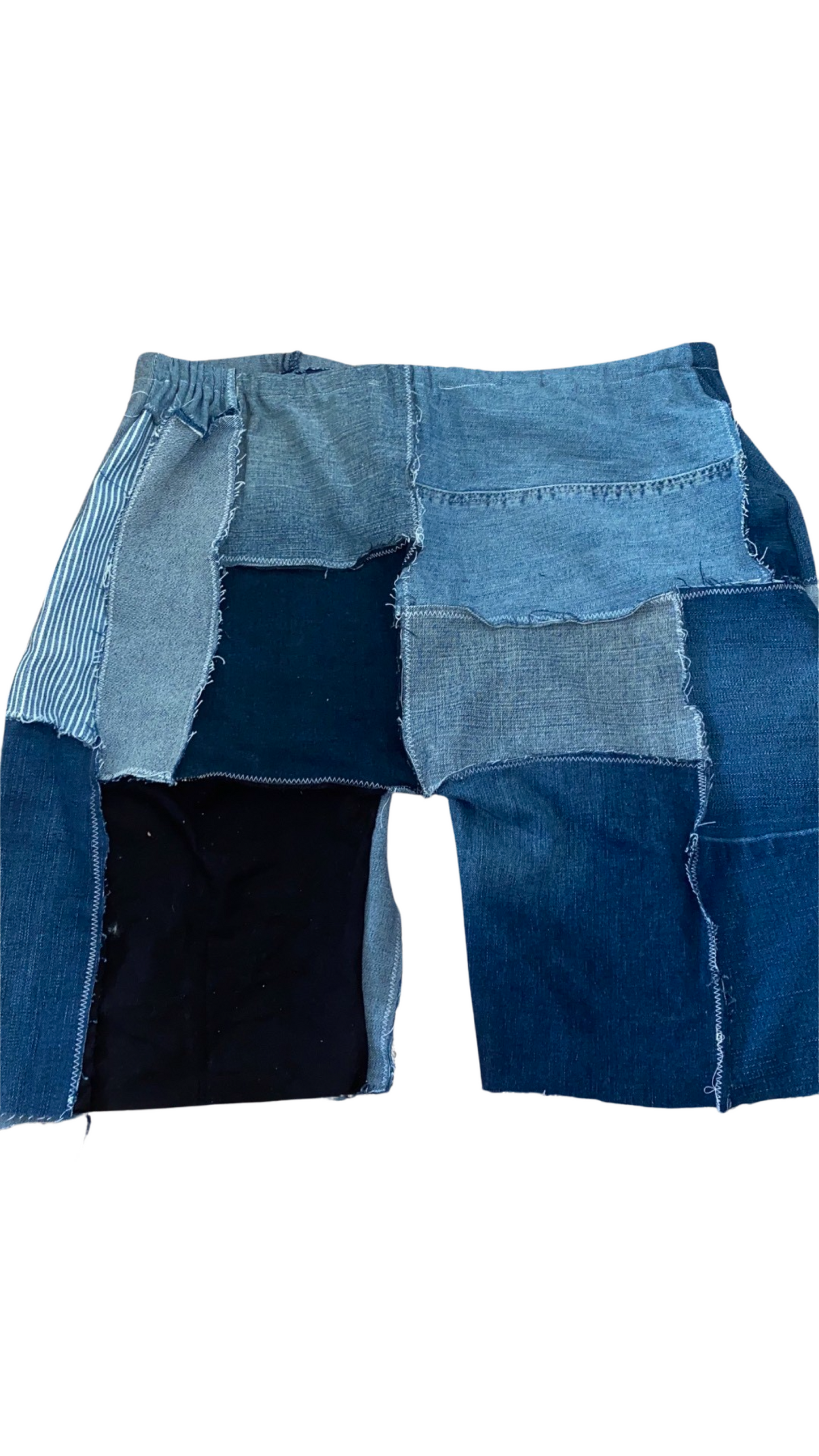 Denim Patch String Shorts